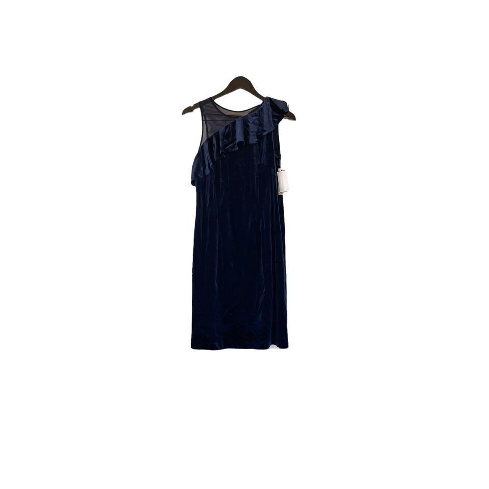 Sandra Darren Blue Formal Semi-Formal Velvet Dress NWT 10